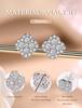 M-JAJA Moissanite Four-leaf Clover Earrings Diamond Stud Earrings for Women S925 Silver Earring New Trendy Jewelry