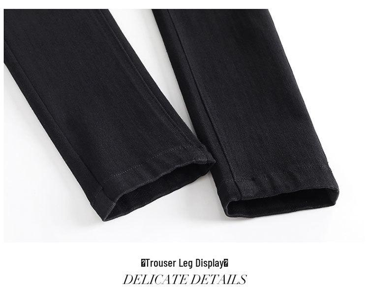 Jeans Skinny Negros de Cintura Alta para Mujer: Pantalones de lápiz adelgazantes, elásticos y que realzan el trasero para primavera/otoño