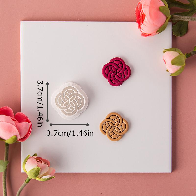 Texture Jewelry Pendant Cutting Mold Chinese Style Patterned Soft Clay Mold