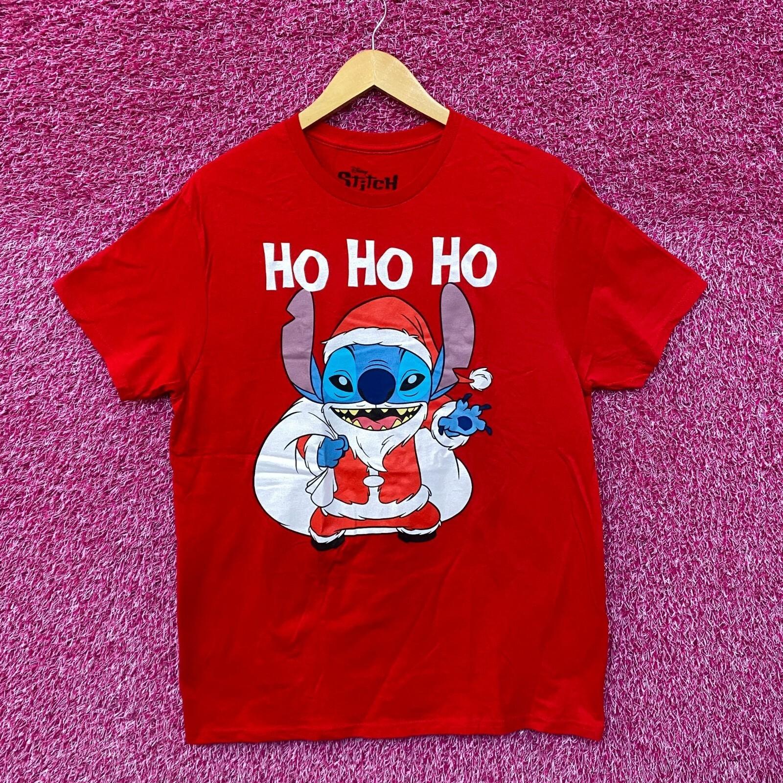 Santa Stitch Ho Ho Ho Lilo  Stitch Christmas Disney Tee L XXL