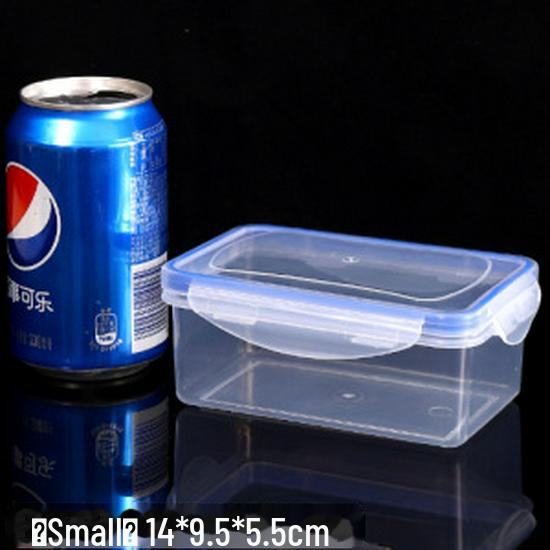 

Кухонный холодильник прямоугольный, сохраняющий свежесть, безопасный для микроволновой печи пластиковый контейнер для хранения ланча и фруктов Small size 14*9.5*5.5