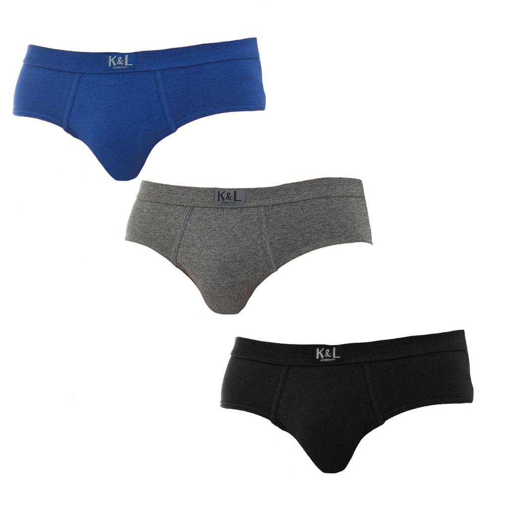 Pack-3 Slips tejido transpirable y frontal anatómico KL3000 hombre