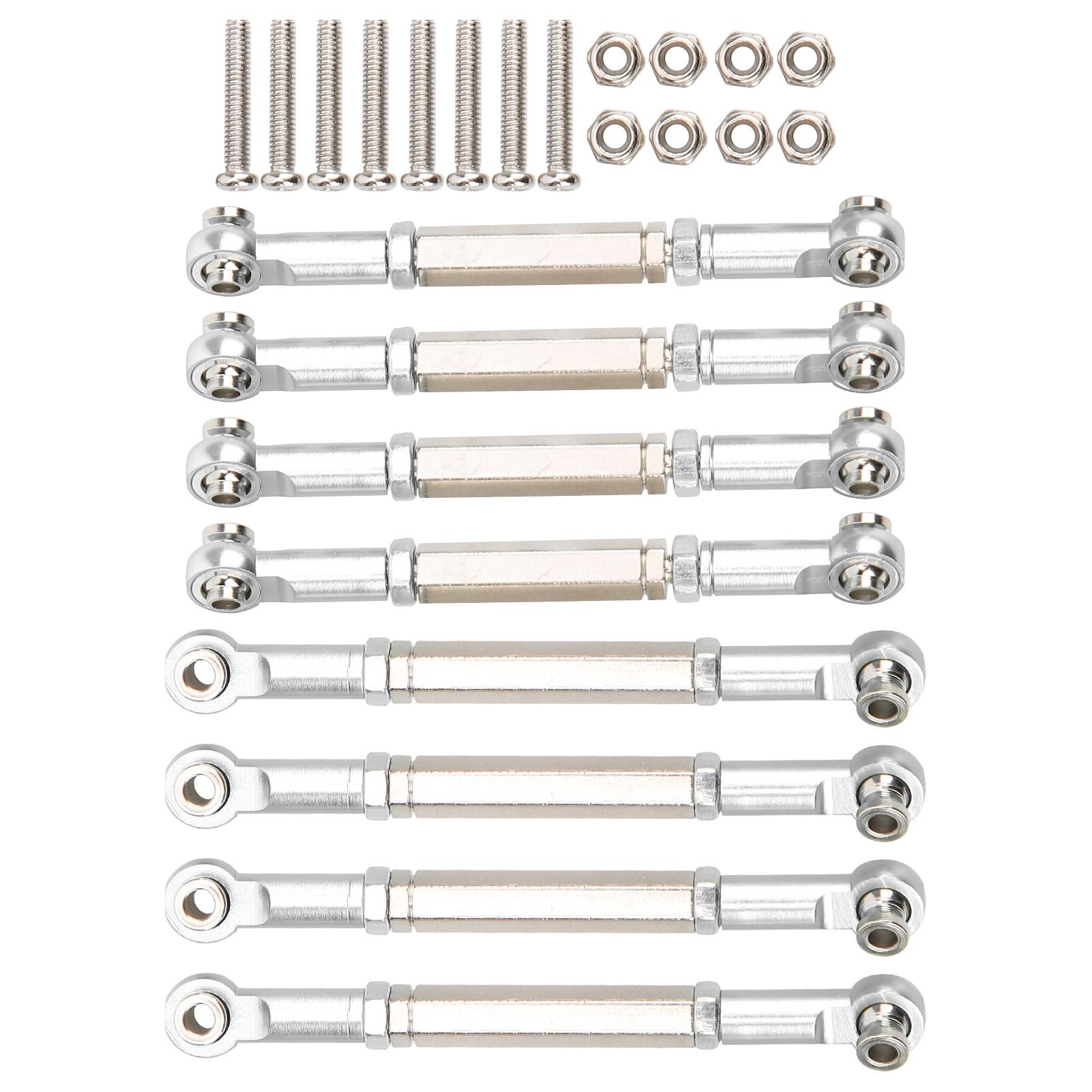

8Pcs Upgrade Metal Pull Rod Steering Pull Rod for WPL MN Feiyu 1 16 RC Car Spare PartsSilver срібний