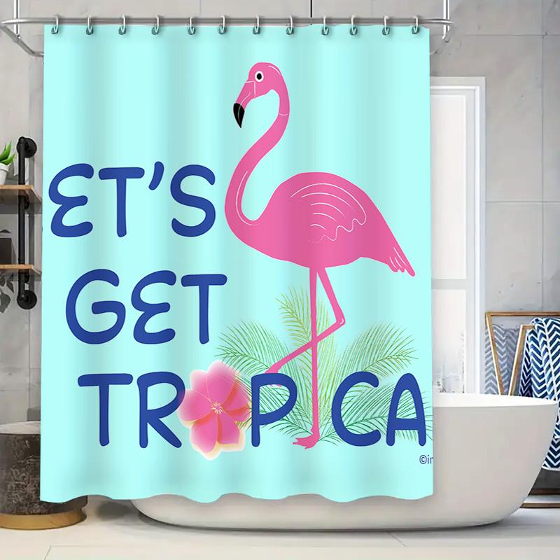 Surfboard Shells Sand Shower Curtain Beach Bath Decorative Waterproof Fabric 90x180cm