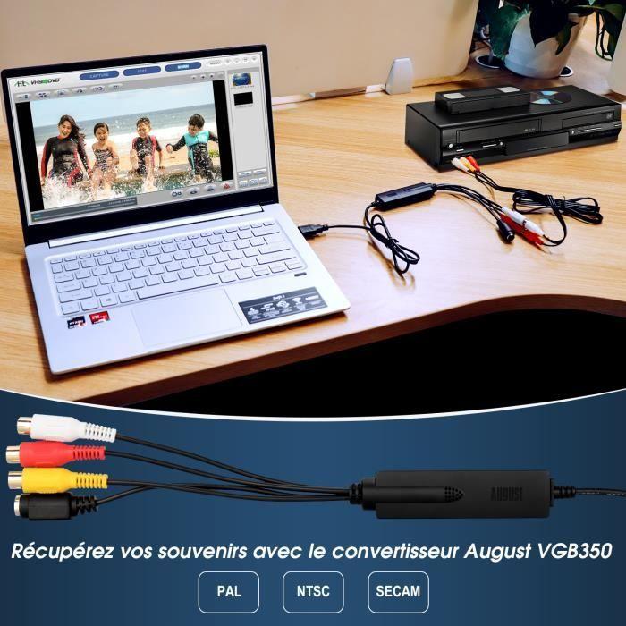 Video Audio Konverter - August VGB350 - USB DV für PC - Windows-kompatibel - Software enthalten