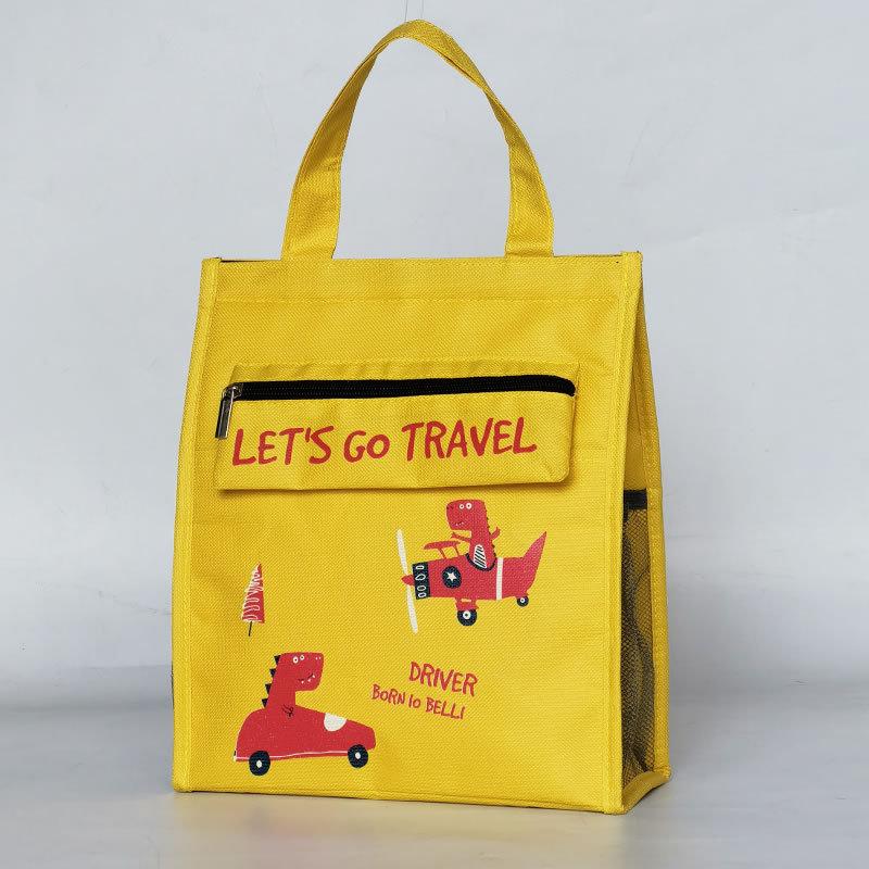 Lunch Box Handbag Student Cartoon Lunch  Bag with Large Capacity Thickened Insulation Cute Children's Hand-held Bento Lunch Bag Student Tutoring Bag