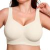 Plus-size Wireless Push-up Bra with Soft Jelly Support—lightweight Seamless and Comfortable