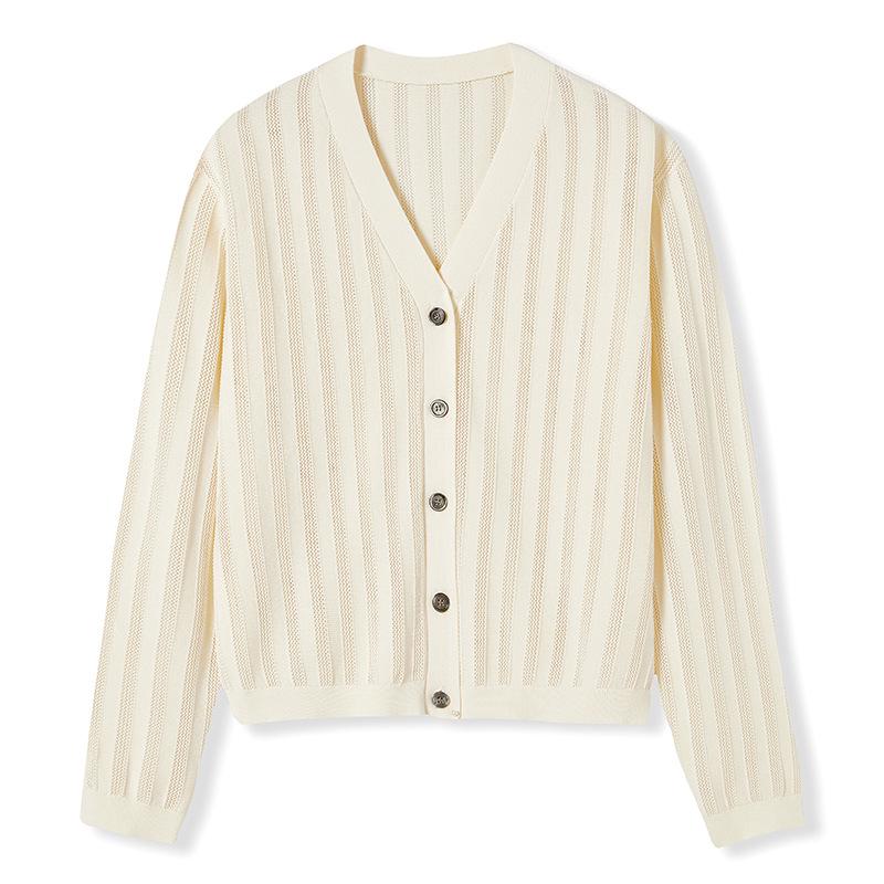 

Женский облегающий кардиган с V-образным вырезом и цветными блоками, весна 2025 XL белый