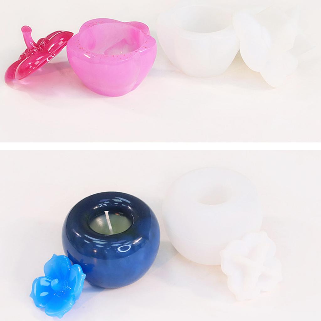 Flexible Silicone Jewelry Box Mold Handmade Jewelry Storage Container Mould Easy Demolding Candle Cup Decoration Mold