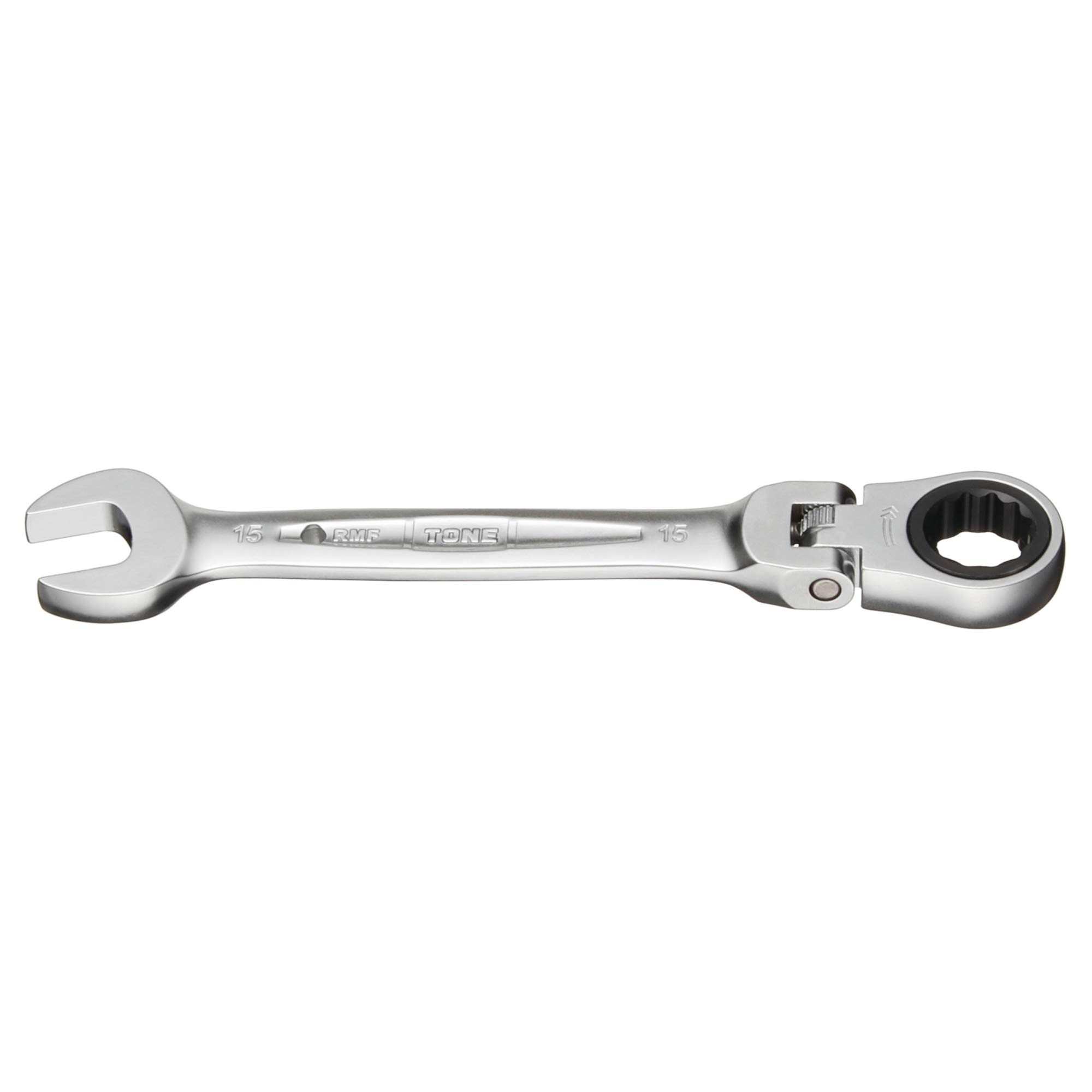 TONE Swivel Ratchet Combination 15mm Jaw Opening HPRMF-15 Wrench,