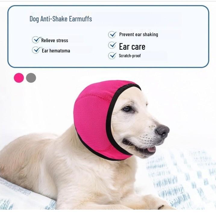 Waterproof Noise-Reduction Dog Ear Muffs: Soothing, Anti-Startle Headband for Bathing and Swimming