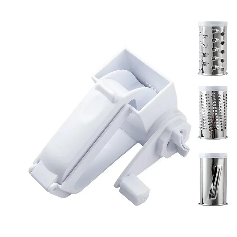 Multi Functional 3 In 1 Hand Cranked Rotating Cheese Grater Kitchen Creative Cheese Grater Multifunctional Cheese Slicer Tools