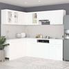Kitchen Furniture Set - vidaXL - 11 Pcs - White - Chipboard - Contemporary Design
