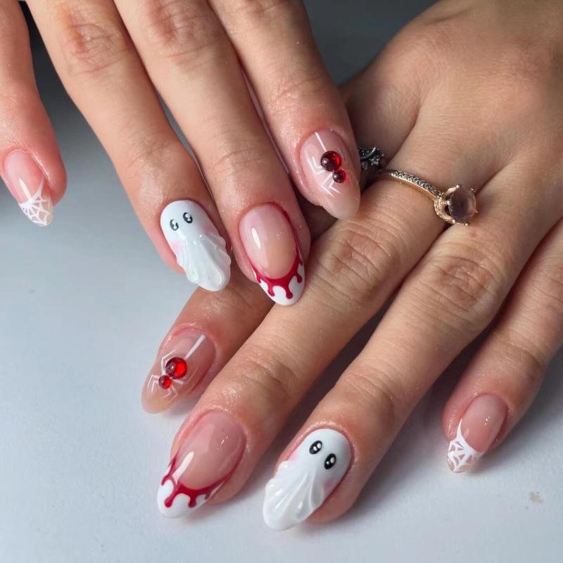 Halloween 3D Scary Almond-Shaped Funny Nails Collection