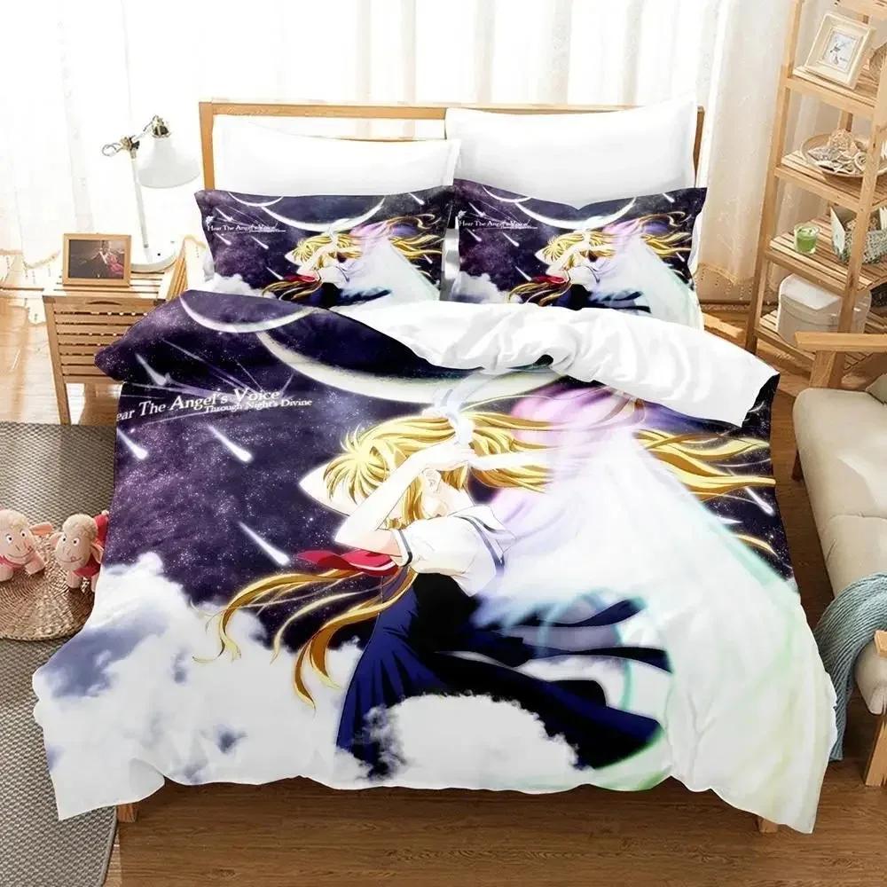 Ah! My Goddess Bedding Set Single Twin Full Queen King Size Bed Set Adult Kid Bedroom Duvet Cover Sets 3D Print Anime Bed
