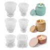 1Set Diy Candle Jar Silicone Mold With Lid - Aroma Wax Jar Making Mold For Resin, Concrete, Gypsum - Mold For Home Crafts