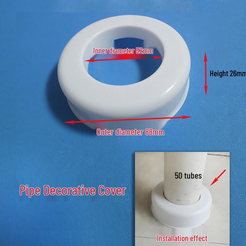 

Decorative PVC Drain Pipe Cover - Kitchen Aesthetic, Washbasin & Mop Sink Ring, Set of 50