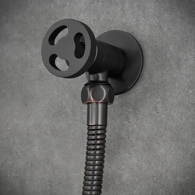 SALFORD angled black hose tap