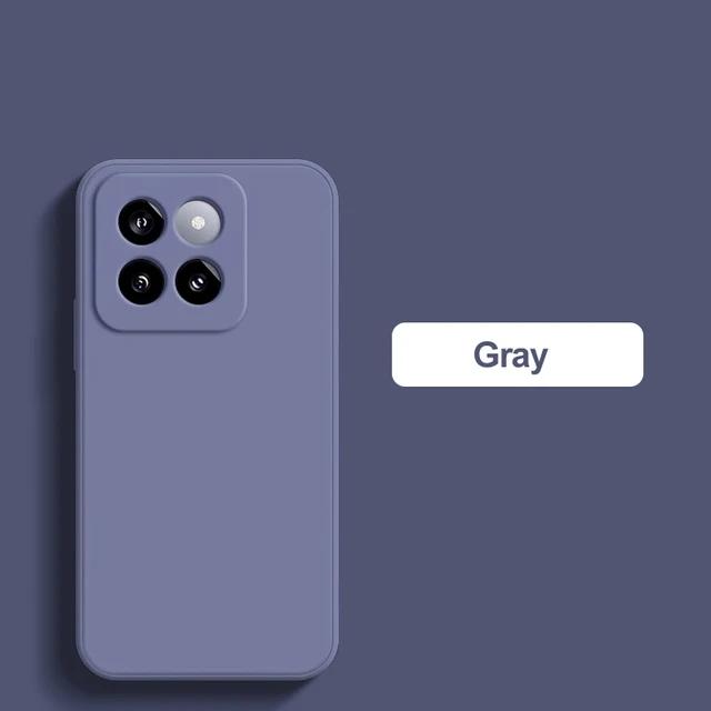 Mi 14 Mi14 Pro Case Square Liquid Silicone Phone Cases For Xiaomi Mi 12 X 12 Lite Mi 13Pro Mi14Pro Xiaomi13T Pro Soft Back Cover