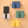 2Pcs Home Creativity Wall Mounted Organizer Storage Box Remote Control Mounted Mobile Phone Plug Wall Holder Charging Multifunction Holder Stand