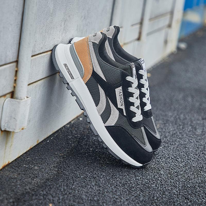 

Брендовые кроссовки спортивная обувь для мужчин четыре сезона кожаная повседневная обувь уличная обувь для путешествий мужские кроссовки для фитнес-тренировок ходьба 44 чёрный