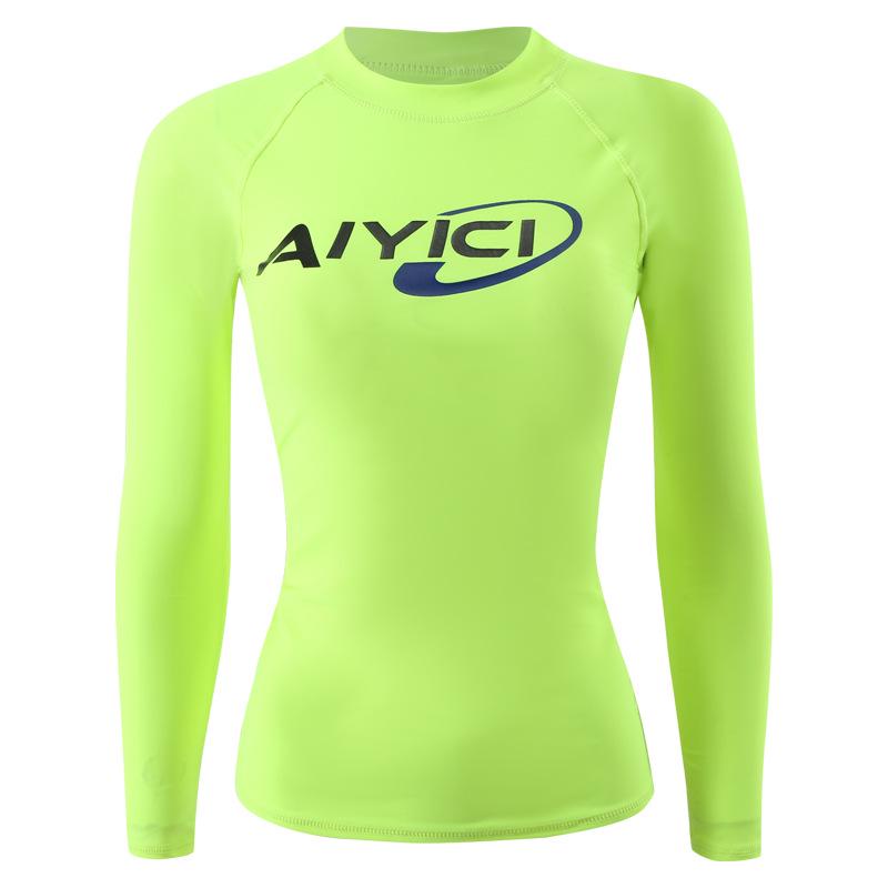 Women's Two-Piece Wetsuit: Long Sleeve Sun Protection Top with Chest Pads, Slimming Design, Quick-Drying, Ideal for Surfing and Beach Activities.
