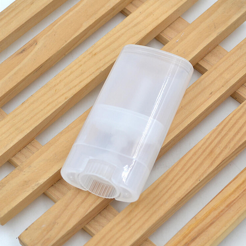 

1X 15Г Порожні Овальні Тюбики для Бальзаму для Губ з Механізмом Викручування Контейнери для Дезодоранту Мила Білий Прозорий чистий