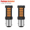 2Pcs 1157 66Led Red Strobe Flashing Blinking 2835 Smd Brake Stop Tail Parking Light Bulbs