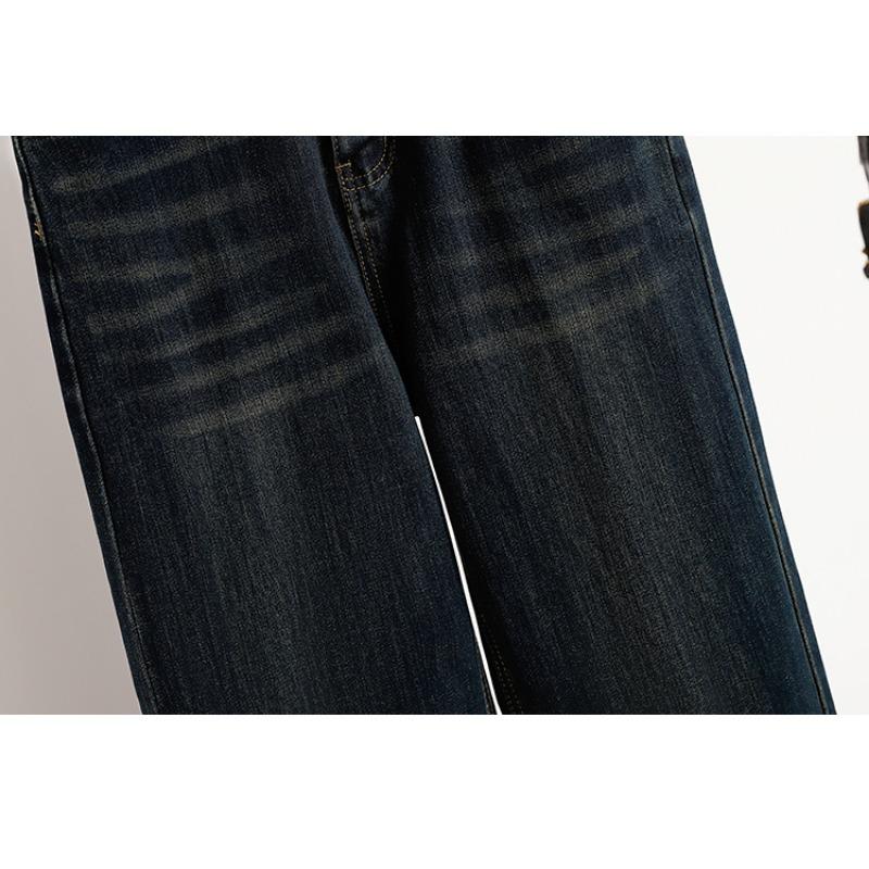 Dimanaf 2025 Podzimní dámské džíny nadměrné velikosti Denim Elastické Základní S vysokým pasem Oversize Módní kalhoty 5XL