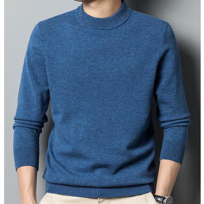 

Мужской классический свитер с круглым вырезом из 100% шерсти L