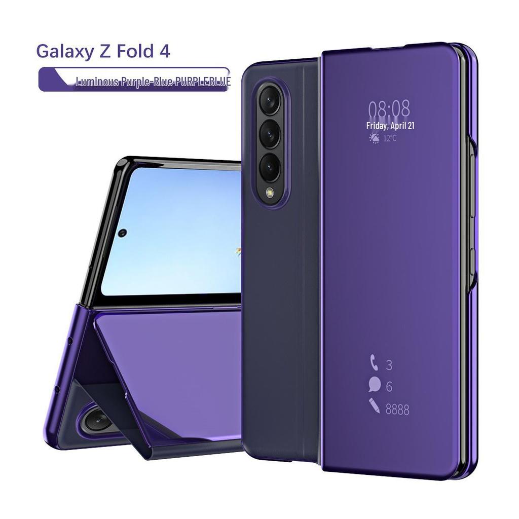Samsung Z Fold7/6/5 Phone Case: Smart Flip Mirror, Full Coverage, Anti-Fall, Foldable Screen Protection.
