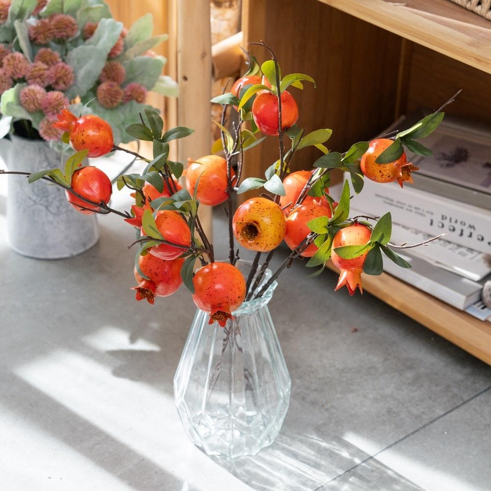 Realistic Design Pomegranate Flowers Artificial Flowers
