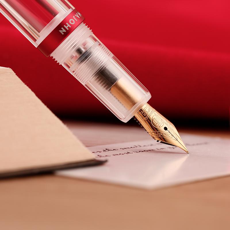 Majohn M2 Penna Stilografica Dimostrativa ad Alta Capacità Con Contagocce Inchiostro Visibile Penne Trasparenti Per Scrittura Forniture Scolastiche Ufficio