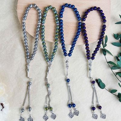 Middle East Retro Simple Muslim Obsidian Rosary Beads Are Worn Daily with Prayer Holiday Gatherings Bracelet