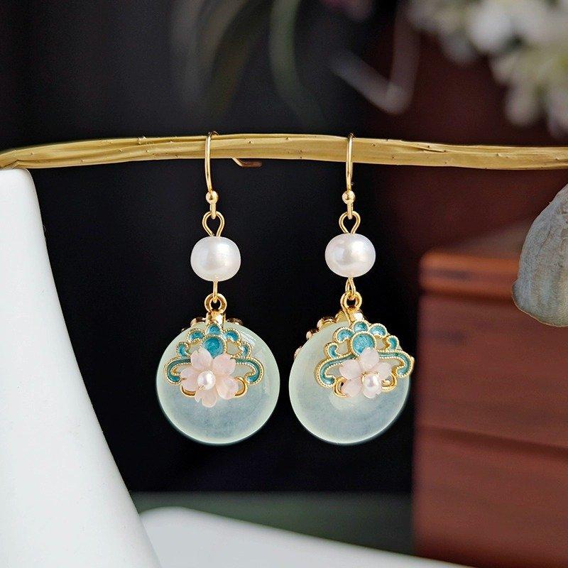 BLINGBAY 2023 Women's Pendant Earrings Small Butterfly Pink Shell Retro Chinese Style Earrings Fashion Jewelry Accessories Modern Jewelry Gifts