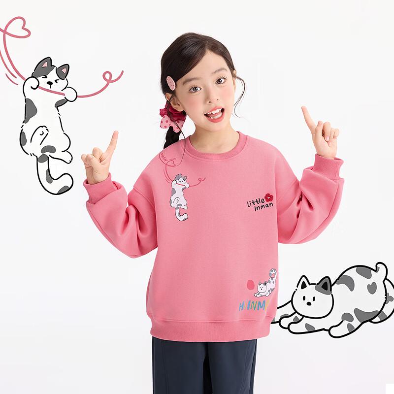 Inman Girls Cartoon Print Crewneck Sweatshirt