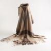 Faux Cashmere Scarf with Plaid Pattern, Thick and Warm, Long Length, Perfect for Autumn and Winter Seasons.