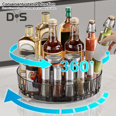 360-Grad drehbares Makeup-Organizer-Tablett, Gewürzregal, großes Fassungsvermögen, starke Tragfähigkeit, Lazy Susan-Kosmetik-Organizer