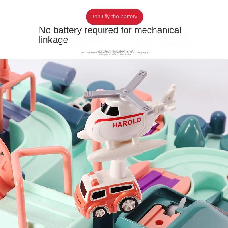 Racing Rail Car Model Educational Toys Children Track Adventure Game Brain Mechanical Interactive Train Animals Space Rocket Toy