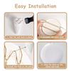 4/6/8/10/12 Inch Plate Dish Hangers Holder W-shaped Wall Display Decorative Invisible Spring Hanging Hook Golden