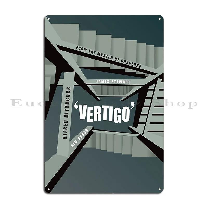 Vertigo Alternative Movie Poster Movieposterboy Metal Plaque Create Rusty Bar Wall Mural Party Tin Sign Poster