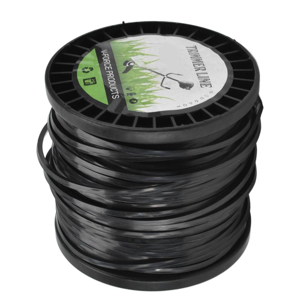 Round String Trimmer Line for 3.3mm Black High Cutting Efficiency Trimmer Line for Most Lawn Mowers Farm