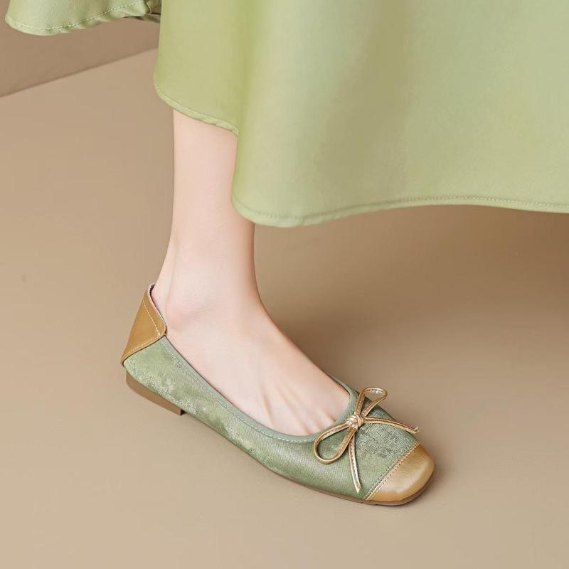 Women Flats 2026New Shallow Mouth Single Shoes Soft-soled Ballet Flats Women Slip-On Loafers Square Head Mary Jane Flats Zapatos