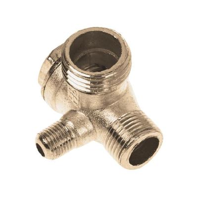 Copper 3-Way Air Compressor Check Valve Male Threaded Non-Return Valve Tube Connector Tool Spare Parts Easy To Connect