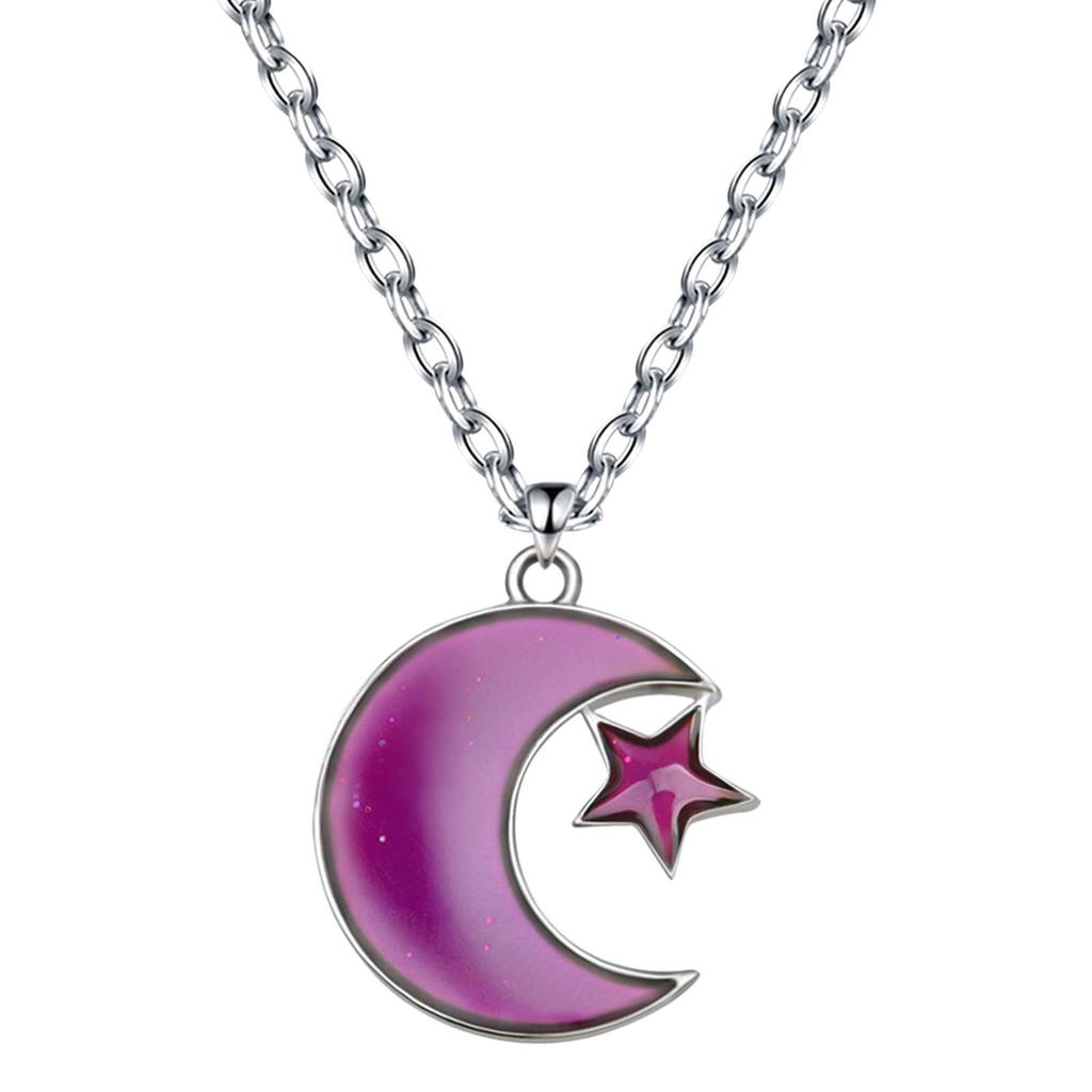 Mood Necklace Temperature Sensing Unique Jewelry Gifts Color Changing Pendant for Girls