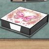 Leather Girl Diamond Painting Notecard Box Gem Art Sticky Note Holder Gem Painting Memo Pad Holder Mosaic Kit for DIY Art Craft