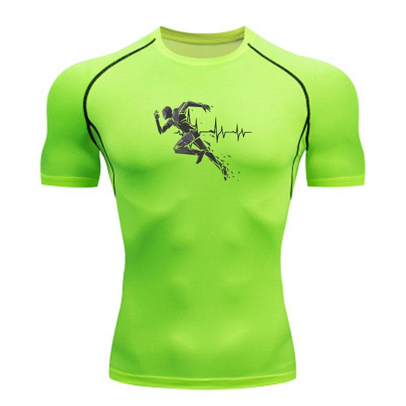 Mens Compression Athletic T-Shirt, Quick Dry Running Sports