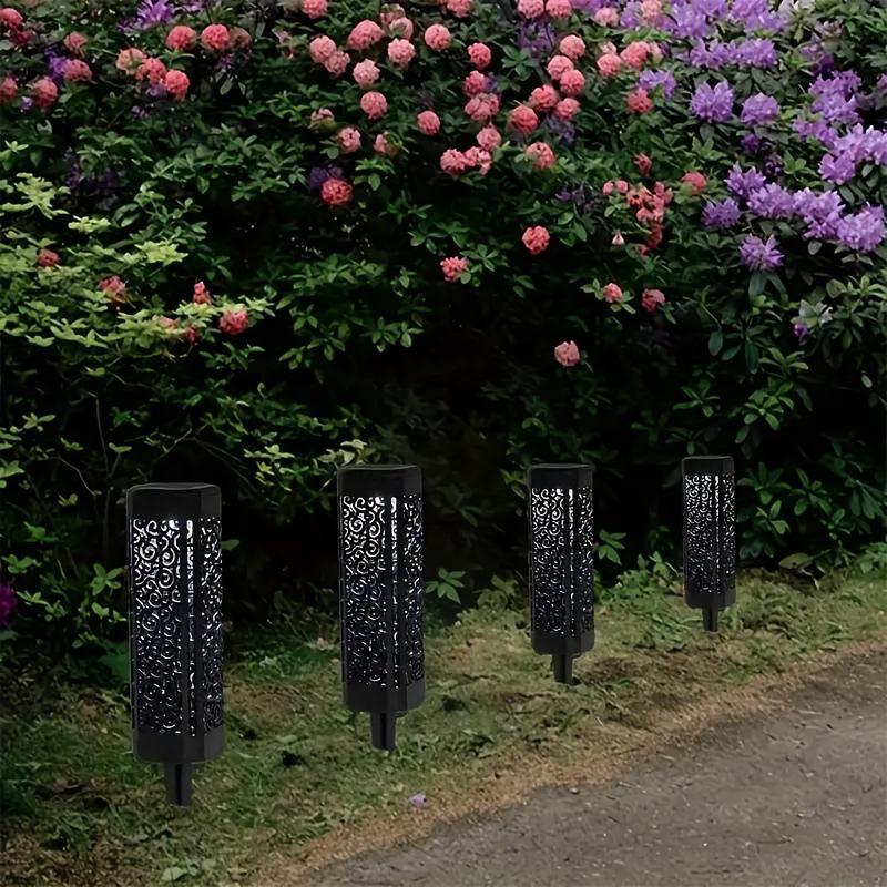 Cross-border Outdoor Solar LED Lawn Lamp with Round Corner Design for Courtyard or Garden.