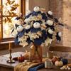 Foam Pumpkin Artificial Flower Bouquet Silk Leaves Halloween Decorative Flower  Thanksgiving