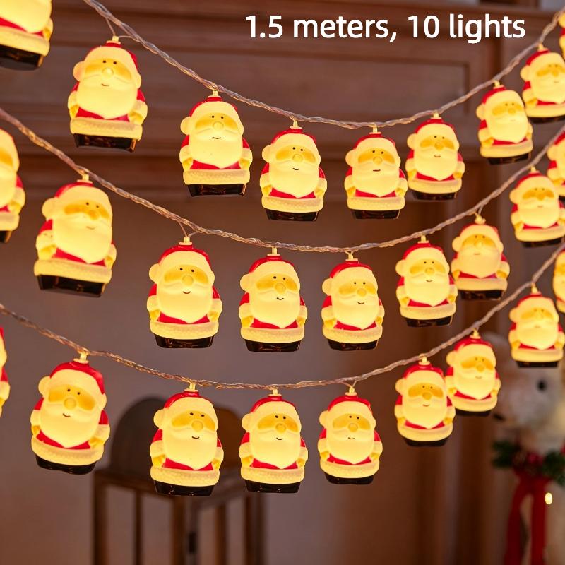 Snowman Led String Lights, Battery Operated Snowman Fairy Lights For Christmas Thanksgiving Fall Indoor Outdoor Home Decor